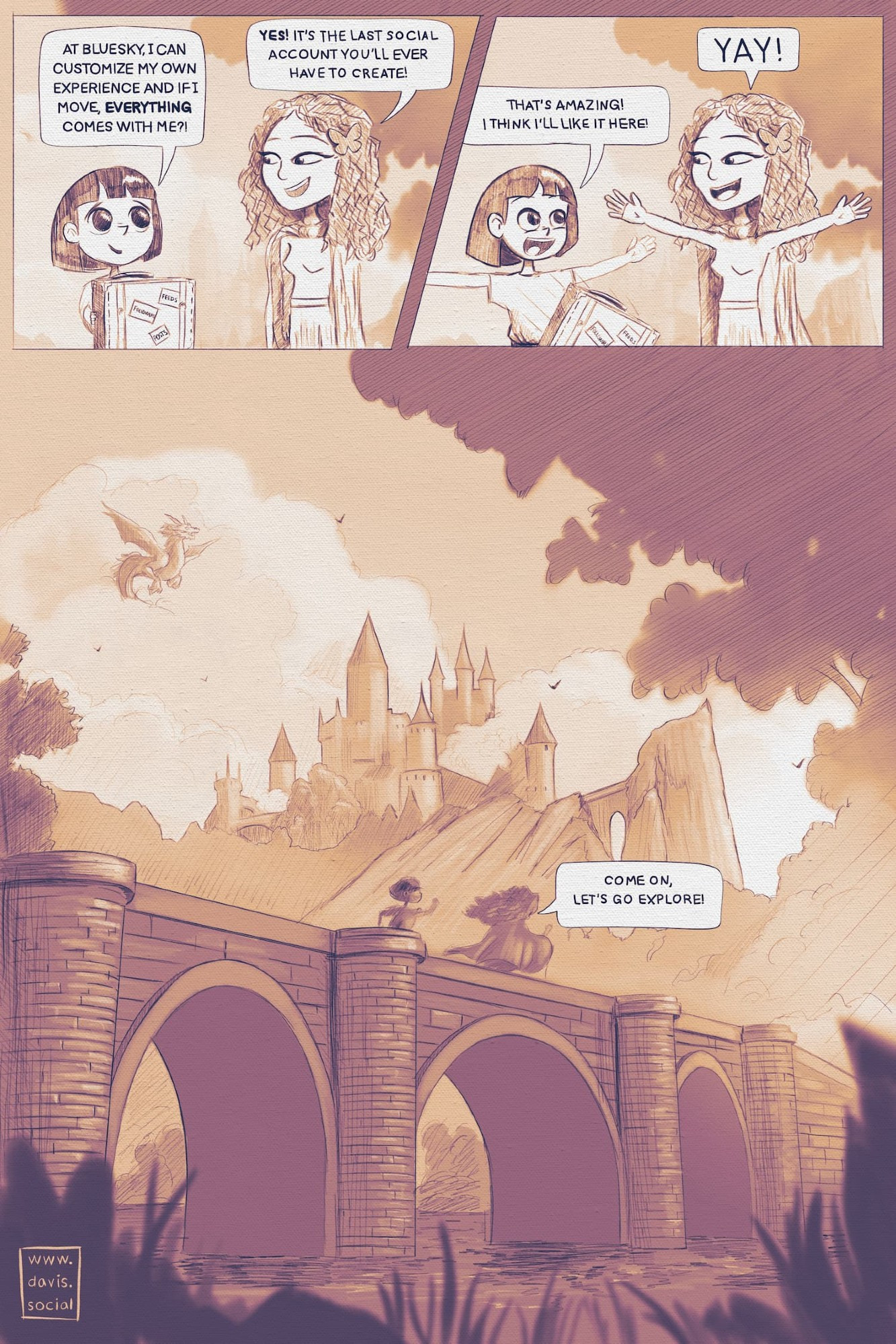 Official Welcome to Bluesky Comic